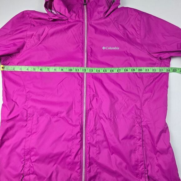Columbia -927 Women's Pink Waterproof Long Sleeve Full Zip Windbreaker Jacket 1X - Picture 8 of 10